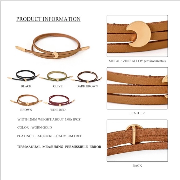 🧡 leather bracelet - Picture 3 of 6
